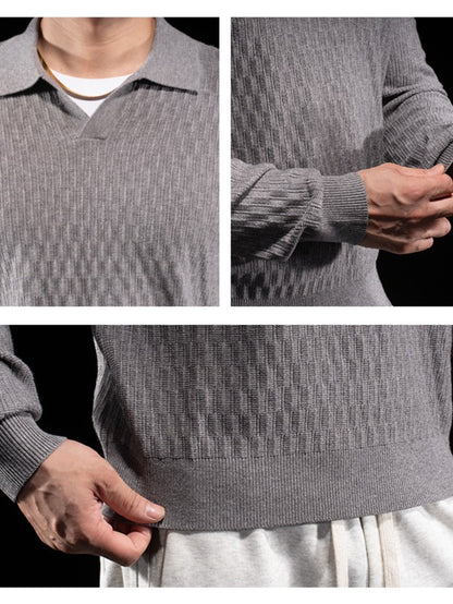 Men's Knit Polo Sweater