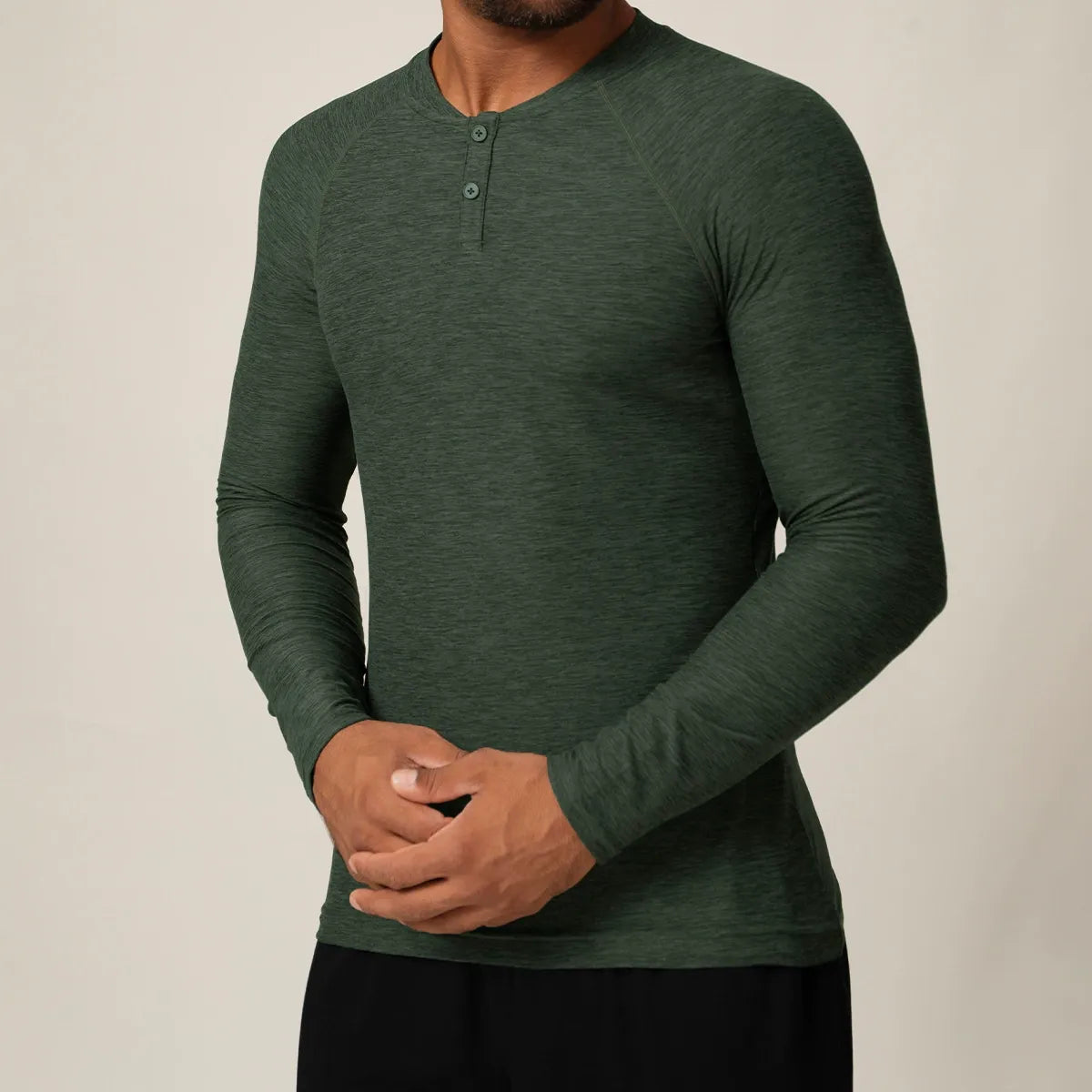 Men’s Quick-Dry Long Sleeve Athletic T-Shirt for Running, Gym