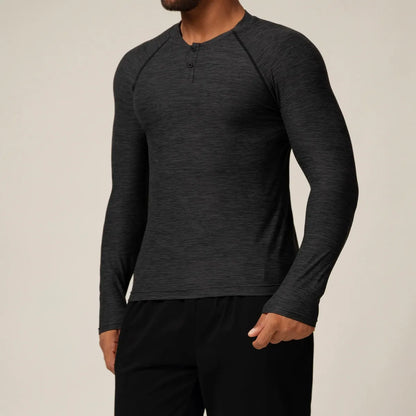 Men’s Quick-Dry Long Sleeve Athletic T-Shirt for Running, Gym