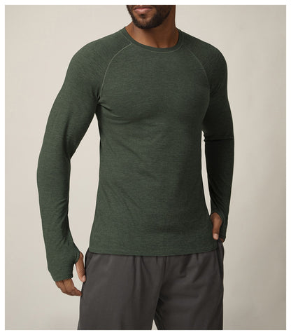 Men’s Quick-Dry Stretch Long Sleeve Sports Tee for Running & Training