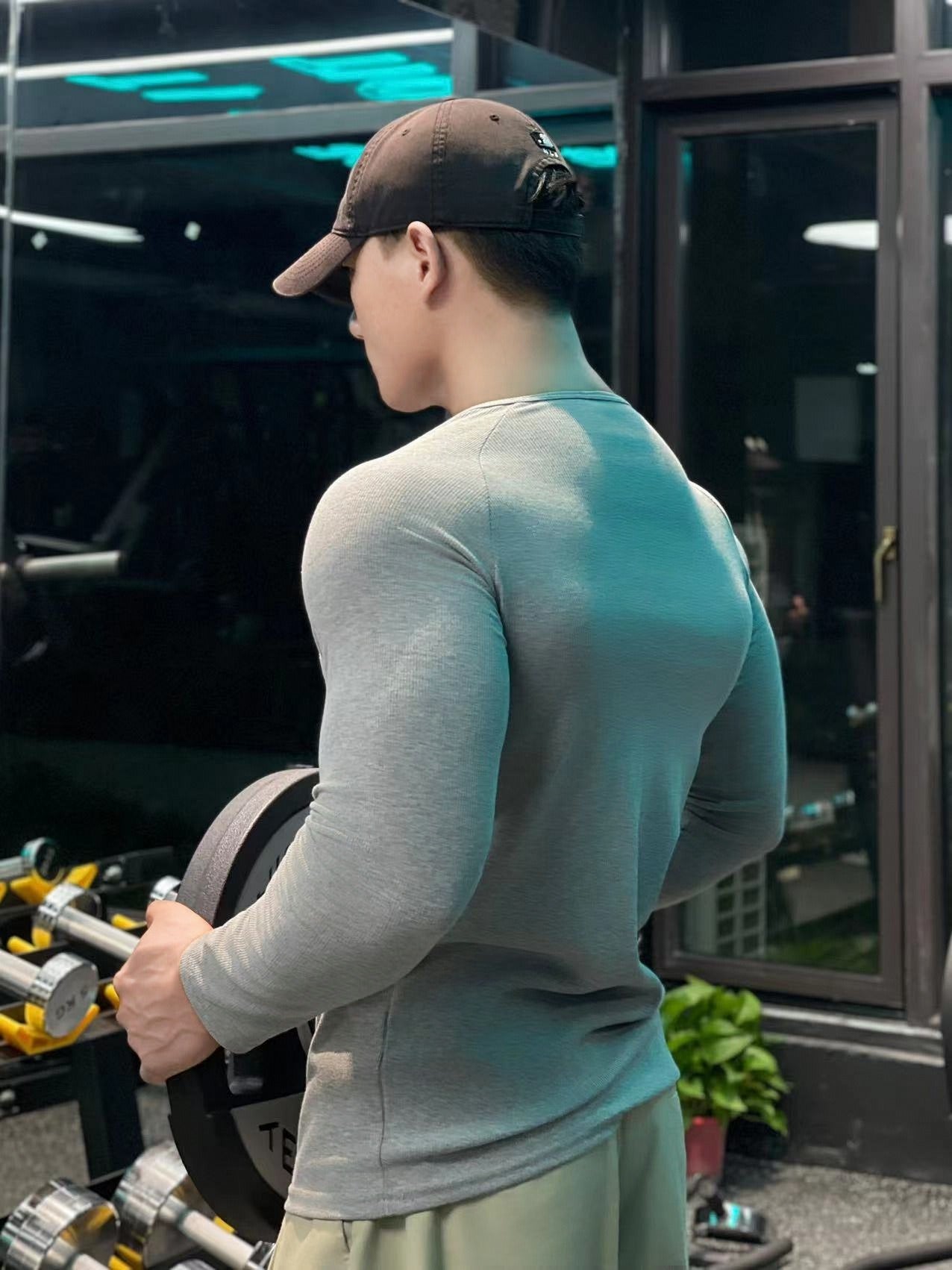 Men’s Compression Long Sleeve Henry Shirt