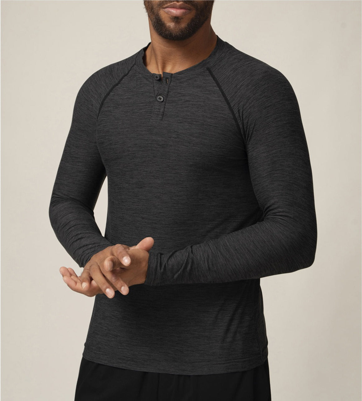 Men’s Quick-Dry Long Sleeve Athletic T-Shirt for Running, Gym
