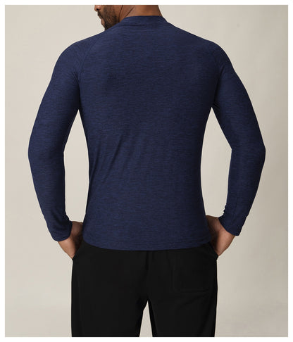 Men’s Quick-Dry Long Sleeve Athletic T-Shirt for Running, Gym